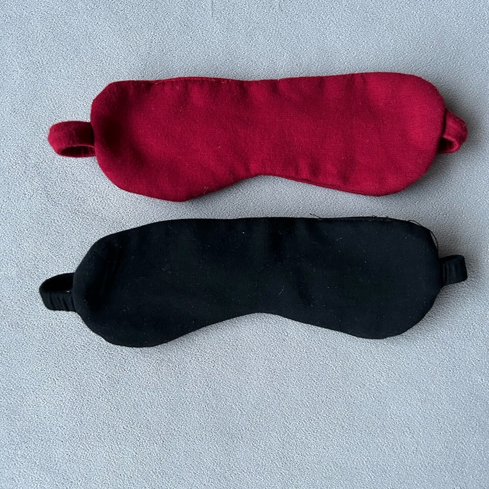 Set of 2 ~ Sleep Masks ~ Red & Black ~ New! Never Worn!